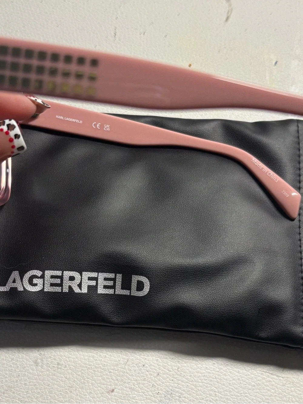 Karl Lagerfeld Transparent Pink Women's Eyeglasses